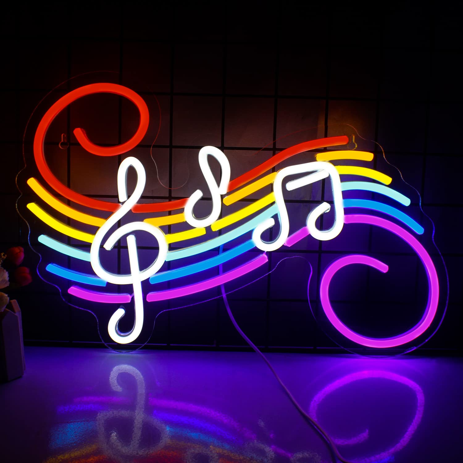 Lighting Decor Wedding - Müzik Notları Neon Tabela Özelleştirilebilir Renkli