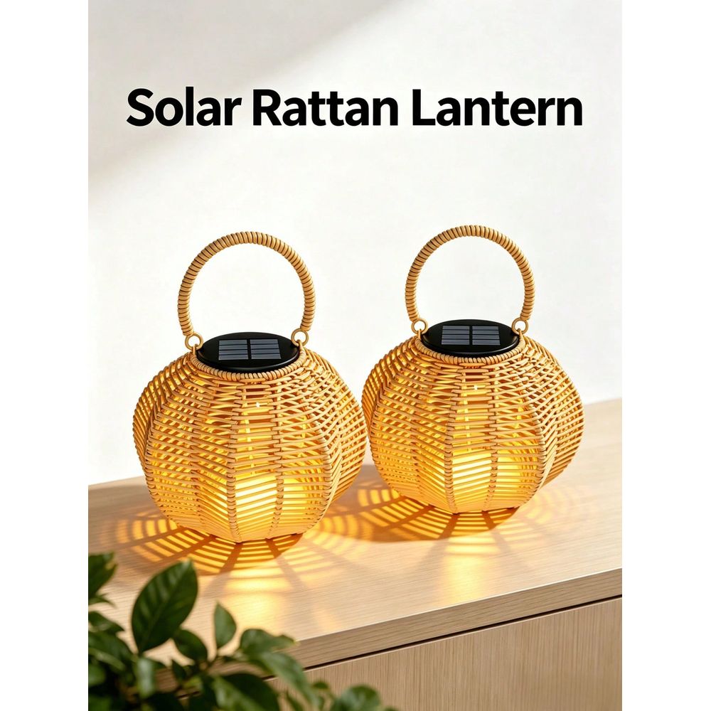 Outdoor Lighting Wedding Decor - Ev Dekorasyonu İçin Rattan Güneş Enerjili