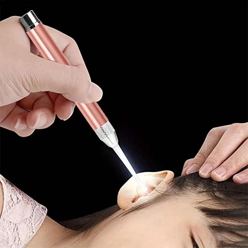 Lighting Visual - Paslanmaz Çelik Işıklı Kulak Temizleme Aparatı,