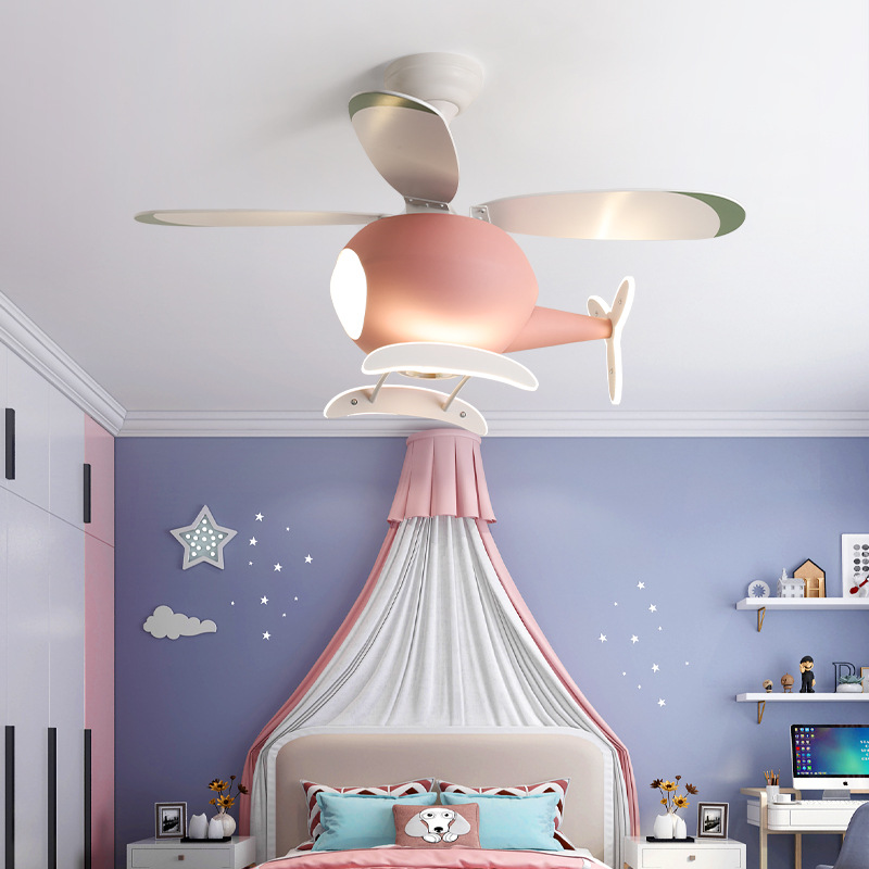 Lightings Decoration - Modern Yaratıcı Karikatür Uçak Fan Işık