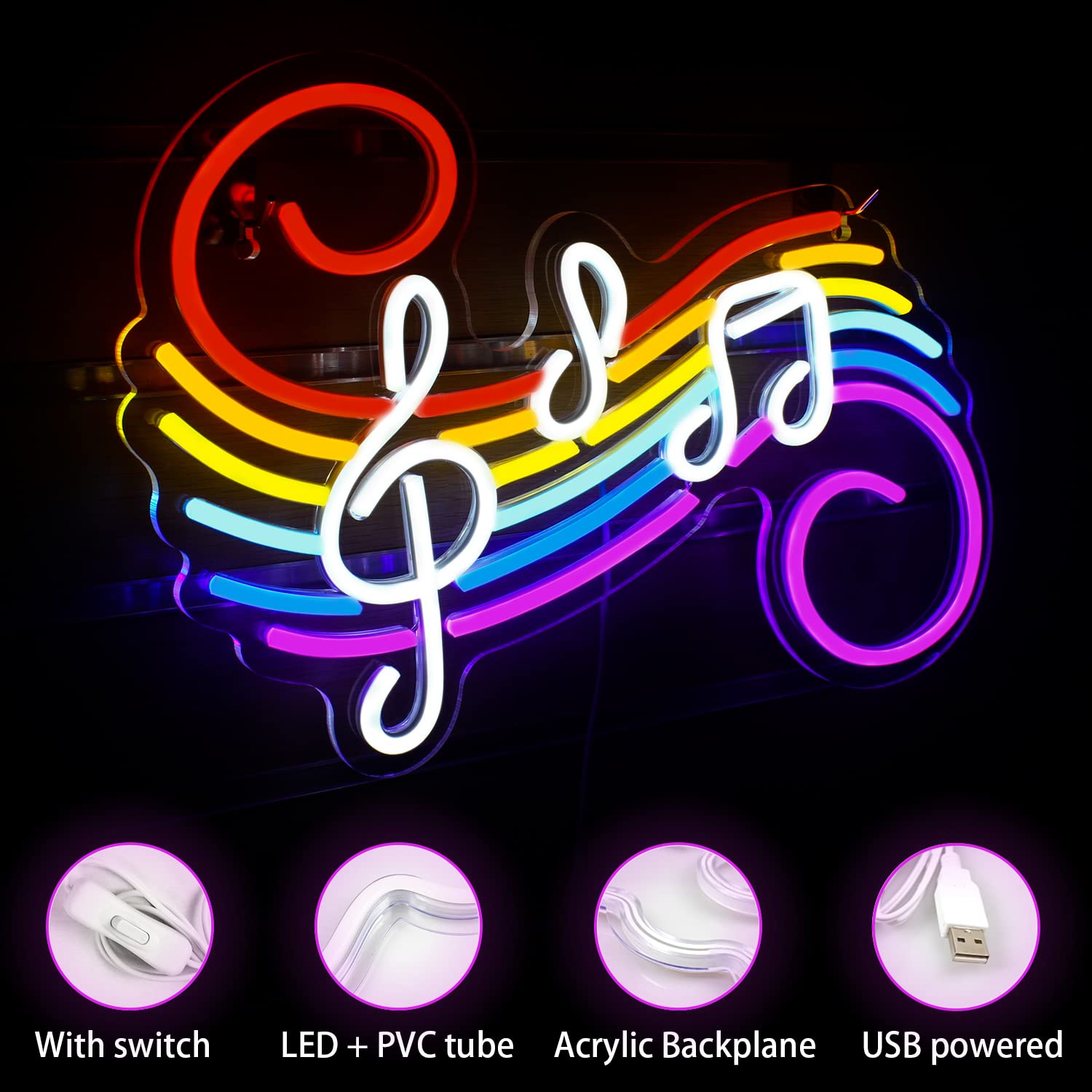 Müzik Notları Neon Tabela Özel - Lighting Decor Wedding incelemesi ve fiyatı