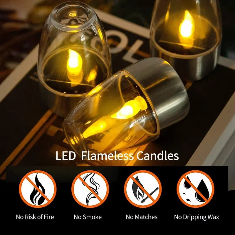 Güneş Enerjili Alevsiz Mumlar  - Outdoor Lighting Wedding Decor incelemesi ve fiyatı