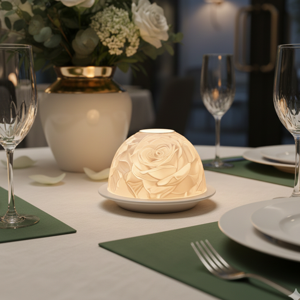 Zarif Gül Porselen Mumluk Sıca - Lighting Decor Wedding incelemesi ve fiyatı