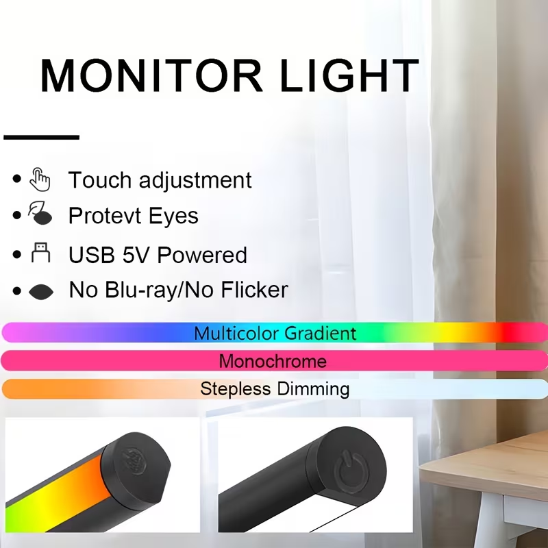 Led Monitör Işık Çubuğu Bilgis - Touch Dimmer Lamp incelemesi ve fiyatı